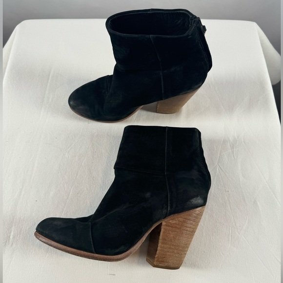 Rag & Bone Suede Back Zip Bootie in Black Size 6 or 36 - Picture 2 of 8